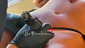 hey i paid for her tattoo with my skinny latina friend's tight sexy pussy what a crazy deal