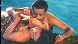 damn, this hot unmarried couple fucks hard by the pool!