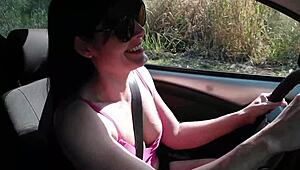 Raquel Begs Directions Then Deepthroats Stranger for Massive Facial Cumshot