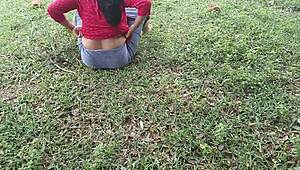 Stepmom fingers her dripping pussy in jungle before hotel room gets hammered hard