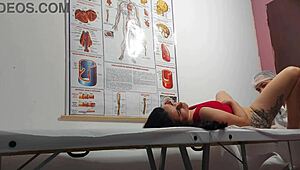 doctor, your finger in my ass feels so good, now fuck my tight pussy hard?