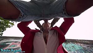 Polish Milf Boss Caught Sloppy Deepthroat on Big Cock Outdoors!