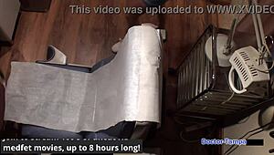 dr tampa's latex glove torment on petite blonde hope harper's tits and ass