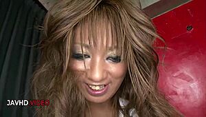 intense vibrator buzzes juri sawaki's wet asian pussy as monster cock drills deep