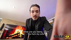 omg babe this morning walk swap turned into us sharing my wife with this old guy in wild threesome