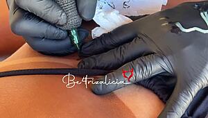 hey i paid for her tattoo with my skinny latina friend's tight sexy pussy what a crazy deal