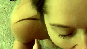 A cold February night wife sucks cock POV cumshot