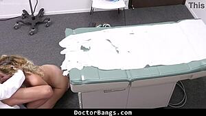 Doctor Bangs Horny Shy Teen Patient Bent Over Doggystyle with Monster Cock Missionary Finish