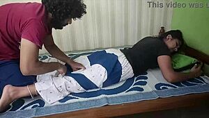 desi couple kisses caresses horny in bed 😘 sharing sweet assplay massage moments