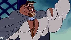 wanna see this furry bodybuilder beast grow massive muscle on that huge cock?