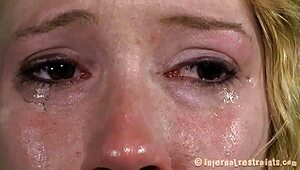 Chained hottie screams as she's plowed doggystyle bent over rough!