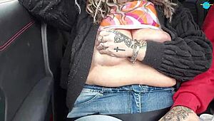 Hey babe, watch my dirty wife suck me off in the car 🚗💦