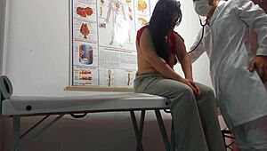 doctor, your finger in my ass feels so good, now fuck my tight pussy hard?