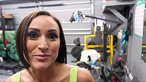 stepmom alyssia vera bets she drains my cock fast in cfnm handjob