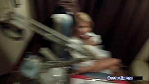 dr tampa's latex glove torment on petite blonde hope harper's tits and ass