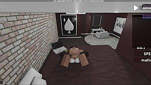 fucking another fan in roblox condo... creampie missionary!