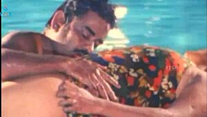 damn, this hot unmarried couple fucks hard by the pool!