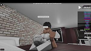 fucking another fan in roblox condo... creampie missionary!