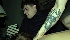 Luchiibb Rides Best Friend's Cock Next To Fat Cuckold Creampie Finish