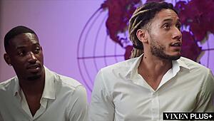 Brandi Love Spit Roasted by Two Monster Black Cocks Deepthroat Facial Finish