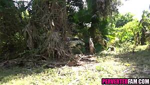 Young Stepsister Deepthroats Monster Cock Then Fucks Outdoors at Camping Taboo