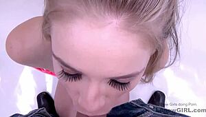 agent pounds new blonde model's pussy deep at casting photoshoot creampie