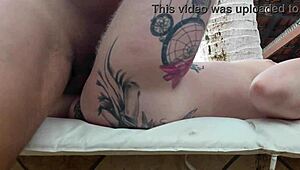 wife joins friend at home for intimate shared evening