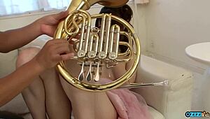 hey trumpet girl, need your friend's hand for fun?