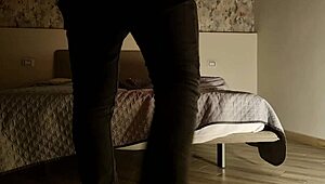 ASMR Italian guy makes her drink huge cock cum piss