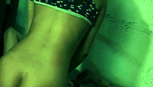 Stranded teen bound tight for intense outdoor doggystyle domination