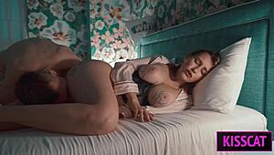 Step mom sneaks into vacation bed for son's hard pounding tonight