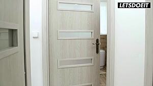 stepmom zoe grey, you horny for bathroom fucking and cum on tits with your stepson?