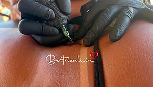 hey i paid for her tattoo with my skinny latina friend's tight sexy pussy what a crazy deal