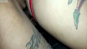 curly milf spreads tight hairless pussy for juicy licking and gaping closeup