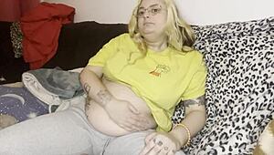 swollen belly massage leads to wild couch burping frenzy