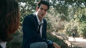 Big ass blonde teen Lexi Lore takes threesome double penetration and sloppy deepthroat