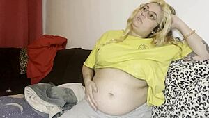 swollen belly massage leads to wild couch burping frenzy