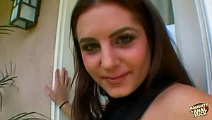 A horny brunette bombshell teams up with MASKED LESBIANS to fuck one guy