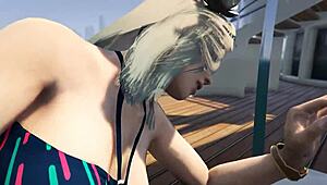 Hey cutie in bikini, wanna get fucked hard on this GTA yacht?