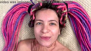 damn this alternative teen's big pussy lips quiver in pov missionary as i cum on her ponytail face after dirty talk