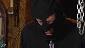 hey check out this blonde mistress making her slave SCREAM from electro play