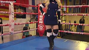 Cosplay Street Fighter Blondie Fesser as Kolin Oiled Anal Doggystyle Huge Tits Assfucking