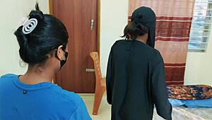 whoa this beautiful housewife is getting wild lesbian action with her desi neighbor! 🌟👭💦