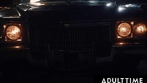 god, little puck's big tits get pounded doggystyle in parking lot while cuck hubby watches!