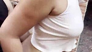 Colombian Housewife Fucked Risky in Public Walks Street Dripping Cum