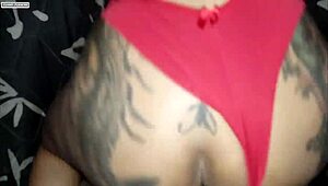 curly milf spreads tight hairless pussy for juicy licking and gaping closeup