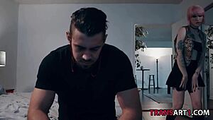 Does pink haired goddess lena moon love dante colle's thick dick drilling?