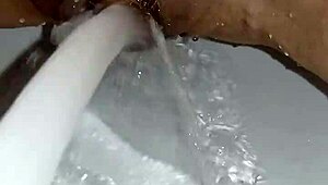 gretala soaps her trimmed pussy smooth and slick for play