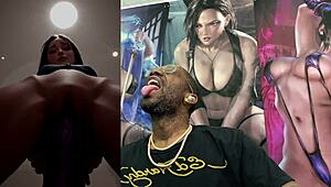 cum-covered ebony slut double penetrated publicly pov dildo tease