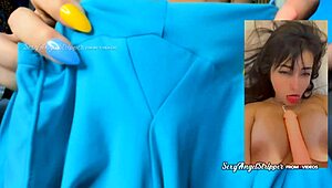 damn, this hot latina petite brunette's camel toe in yoga shorts is dripping from her hitachi squirt session!